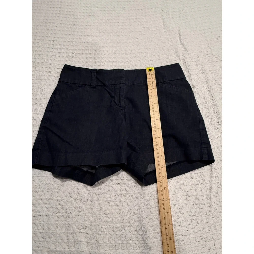 Ann Taylor Signature Dark Wash Denim Shorts Women Size 2 Button Fly‎ Belt Loops